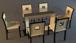 3DDD - Modern Table and Chair Set (1)