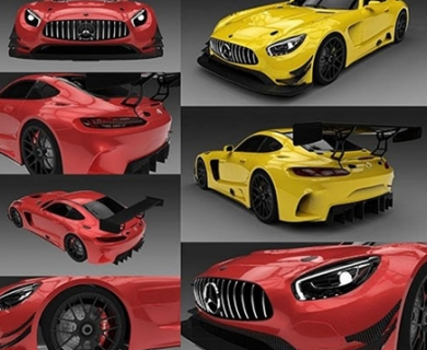 دانلود رایگان مدل سه بعدی ماشین 2016 Mercedes AMG GT3