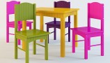 3DDD - Modern Table and Chair Childroom (4)