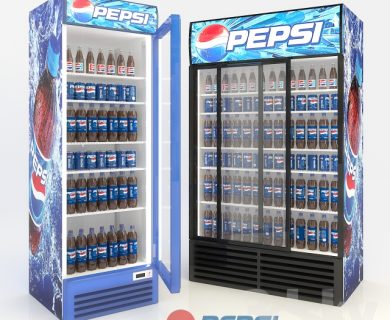 مدل سه بعدی یخچال فروشگاه