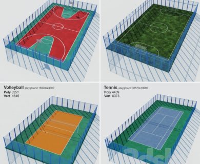 مدل سه بعدی زمین بازی