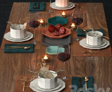 مدل سه بعدی میز غذا