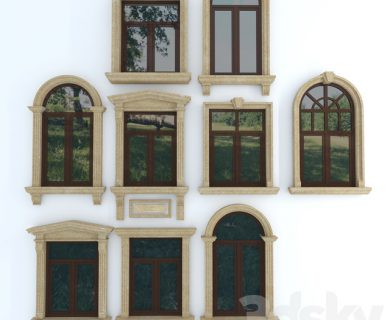 مدل سه بعدی پنجره کلاسیک