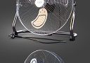 High-quality 3D model of the floor-mounted fan