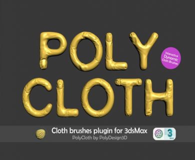 دانلود رایگان پلاگین PolyCloth ClothBrush برای 2016-2021 3DS Max