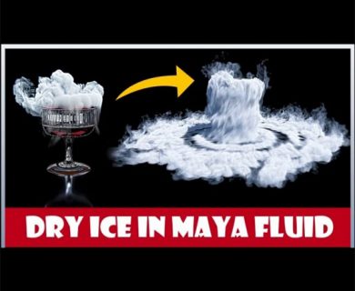 آموزش اصول مایعات در Maya : شبیه سازی و رندر دود و ابر یخ خشک