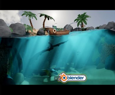 آموزش طراحی و رندر صحنه آب در Blender 2.9