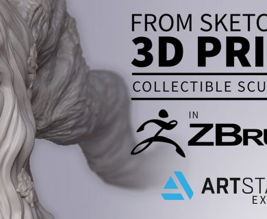 آموزش طراحی پیکره در ZBrush برای پرینت 3بعدی – از پیش طرح تا پرینت 3بعدی