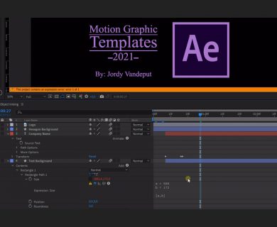 آموزش ایجاد قالب های موشن گرافیک با Adobe After Effects