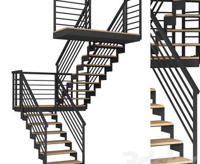 مدل سه بعدی پله کلاسیک مدل سه بعدی پله کلاسیک