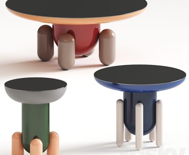 مدل سه بعدی میز و صندلی