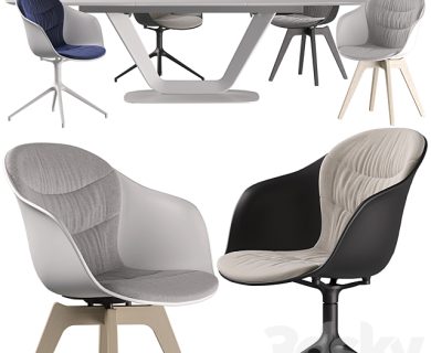 مدل سه بعدی میز و صندلی