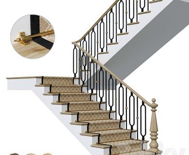 مدل سه بعدی پله کلاسیک مدل سه بعدی پله کلاسیک