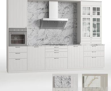 مدل سه بعدی بوفه آشپزخانه