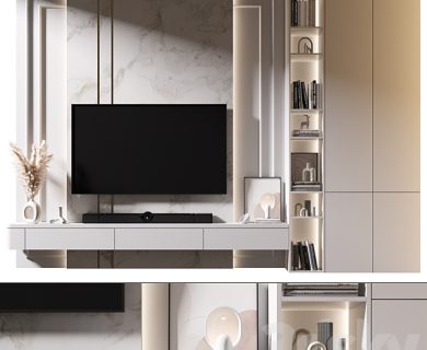 مدل سه بعدی میز تلویزیون کلاسیک