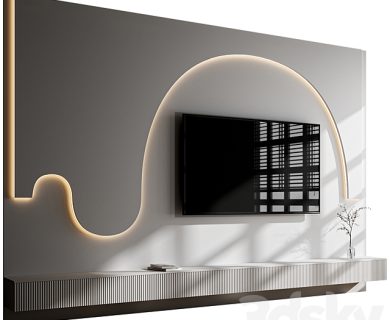 مدل سه بعدی میز تلویزیون کلاسیک