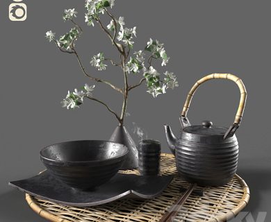 مدل سه بعدی بوفه آشپزخانه