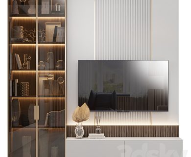 مدل سه بعدی میز تلویزیون کلاسیک