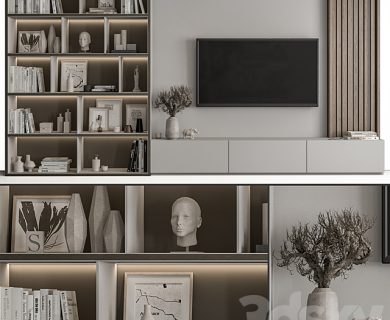 مدل سه بعدی میز تلویزیون کلاسیک