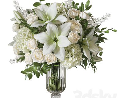 مدل سه بعدی گل و گلدان مدل سه بعدی گل و گلدان
