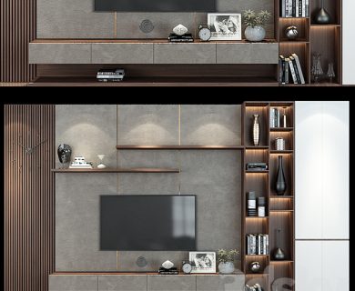 مدل سه بعدی میز تلویزیون کلاسیک