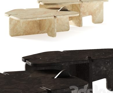 مدل سه بعدی میز و صندلی