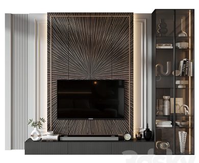 مدل سه بعدی میز تلویزیون کلاسیک