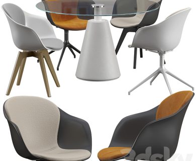 مدل سه بعدی میز و صندلی