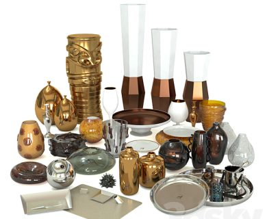 مدل سه بعدی گل و گلدان