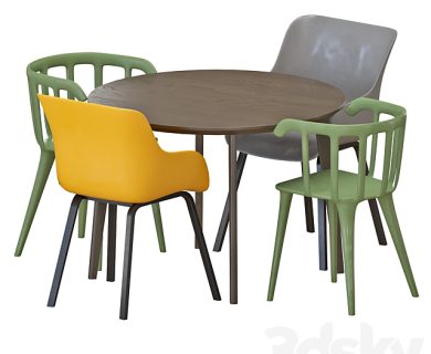 مدل سه بعدی میز و صندلی