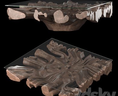 مدل سه بعدی میز و صندلی