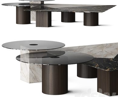 مدل سه بعدی میز و صندلی