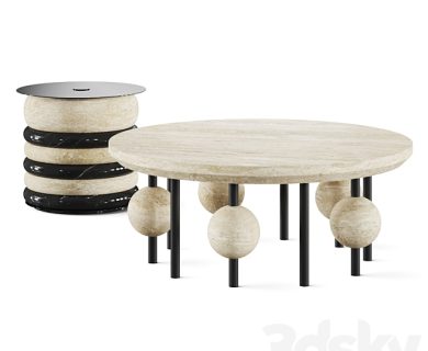 مدل سه بعدی میز و صندلی