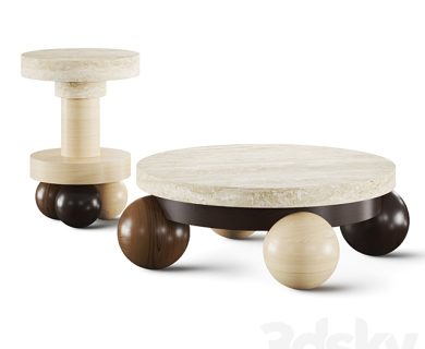 مدل سه بعدی میز و صندلی