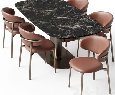 مدل سه بعدی میز و صندلی