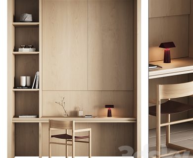 مدل سه بعدی میز و صندلی