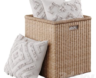 مدل سه بعدی سبد چوبی