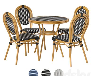 مدل سه بعدی میز و صندلی