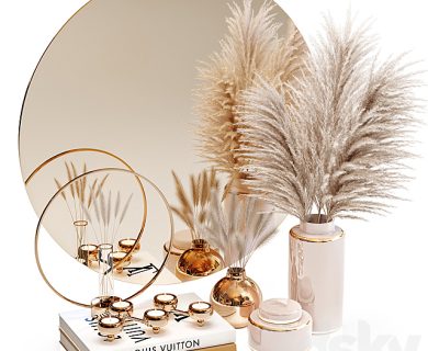 مدل سه بعدی گل و گلدان