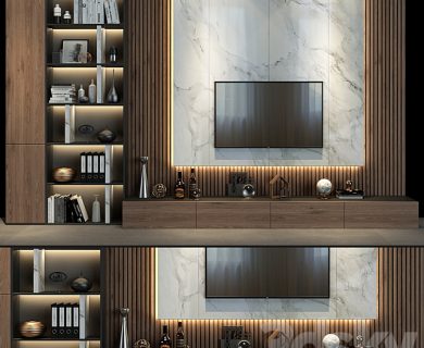 مدل سه بعدی میز تلویزیون کلاسیک