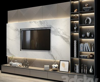 مدل سه بعدی میز تلویزیون کلاسیک