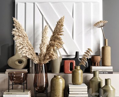 مدل سه بعدی گل و گلدان