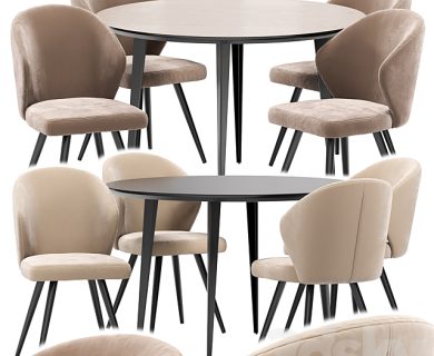 مدل سه بعدی میز و صندلی