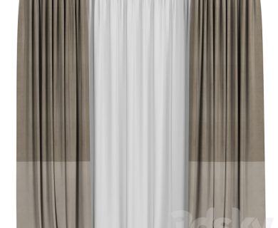 مدل سه بعدی پرده