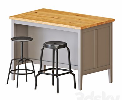 مدل سه بعدی میز و صندلی