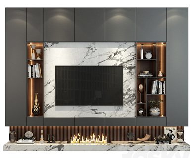 مدل سه بعدی میز تلویزیون کلاسیک