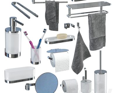 مدل سه بعدی لوازم حمام