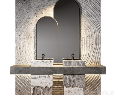 مدل سه بعدی لوازم حمام