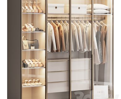 مدل سه بعدی کمد لباس