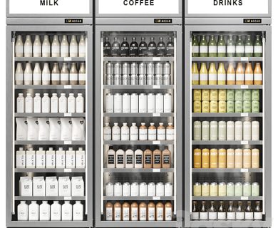 مدل سه بعدی یخچال فروشگاه